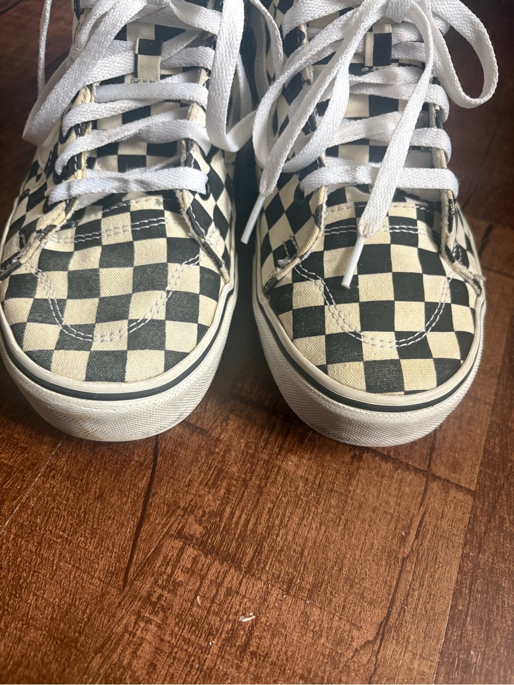 Vans Women’s Sz 8.5 Sk8-Hi Tapered Checkerboard high-top sneakers NEED CLEANING - Picture 6 of 10